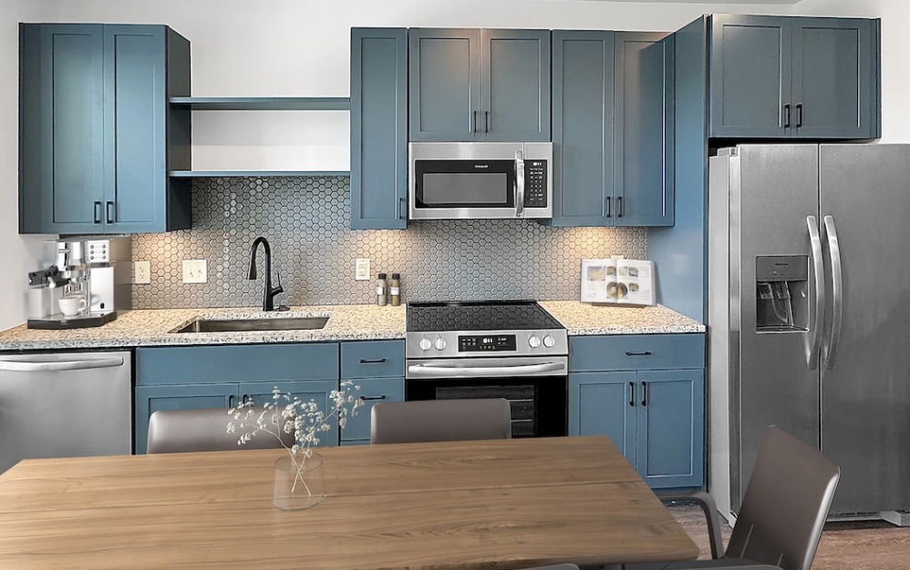 A1 - Studio floorplan layout with 1 bathroom and 558 - 615 square feet (Kitchen
)