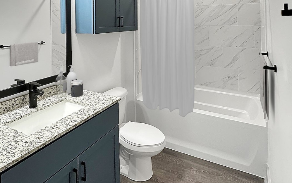 A1 - Studio floorplan layout with 1 bathroom and 558 - 615 square feet (Bathroom
)