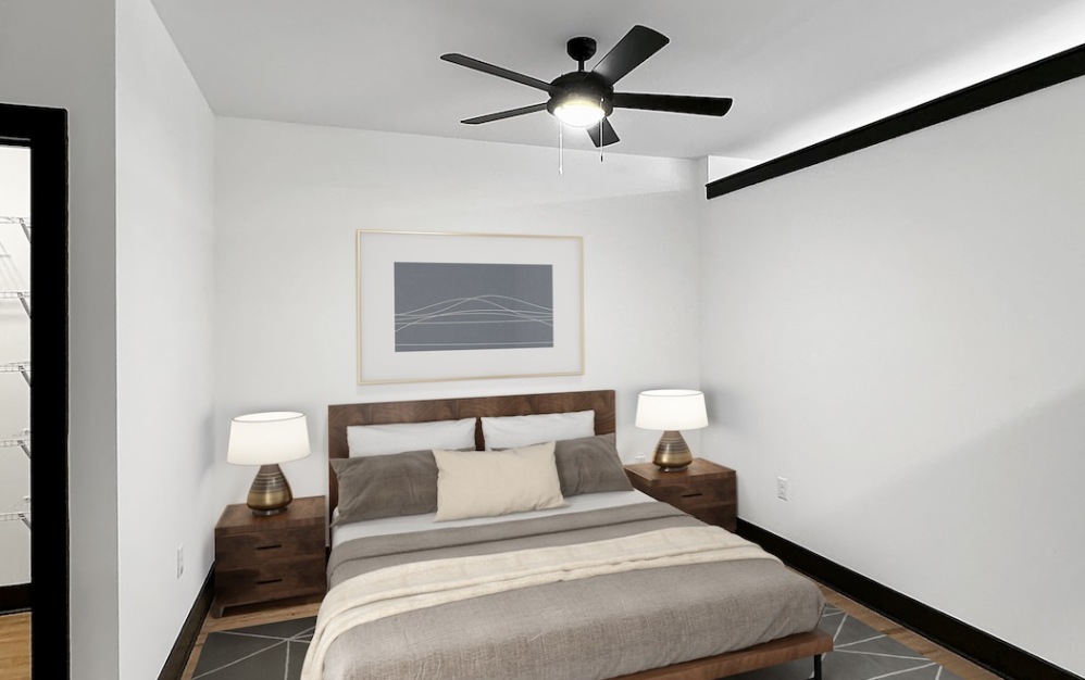 A5 - 1 bedroom floorplan layout with 1 bathroom and 813 square feet (Bedroom
)