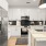 Kitchen with refrigerator and granite countertops 