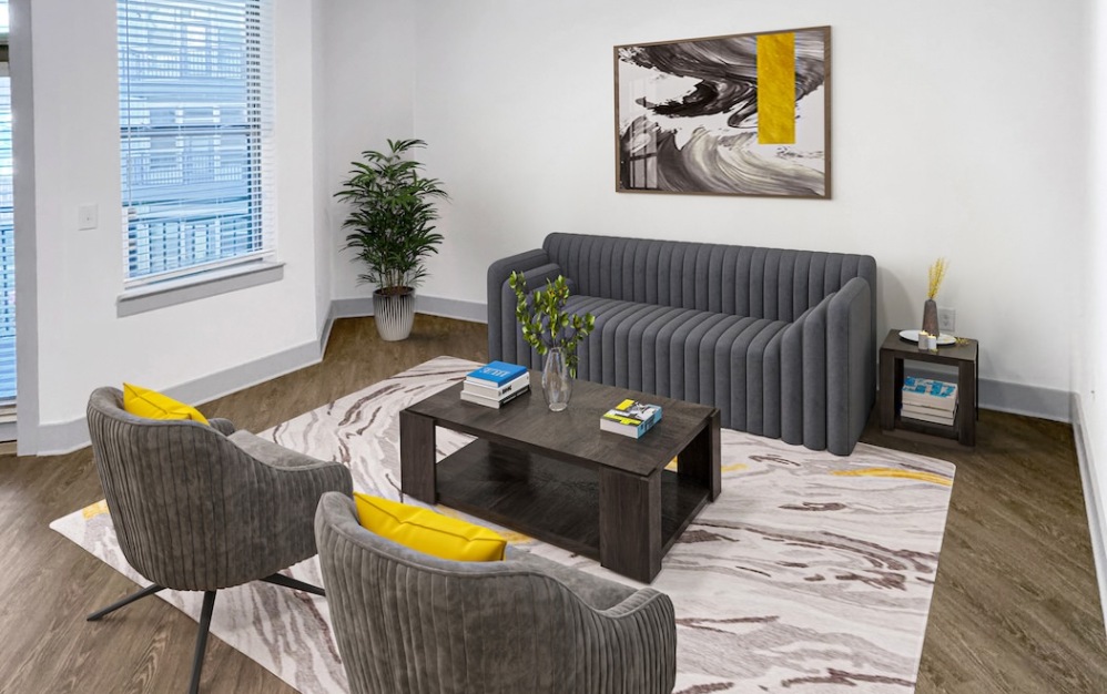 A7 - 1 bedroom floorplan layout with 1 bathroom and 743 square feet (Living Room
)