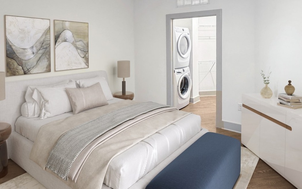 A7 - 1 bedroom floorplan layout with 1 bathroom and 743 square feet (Bedroom
)